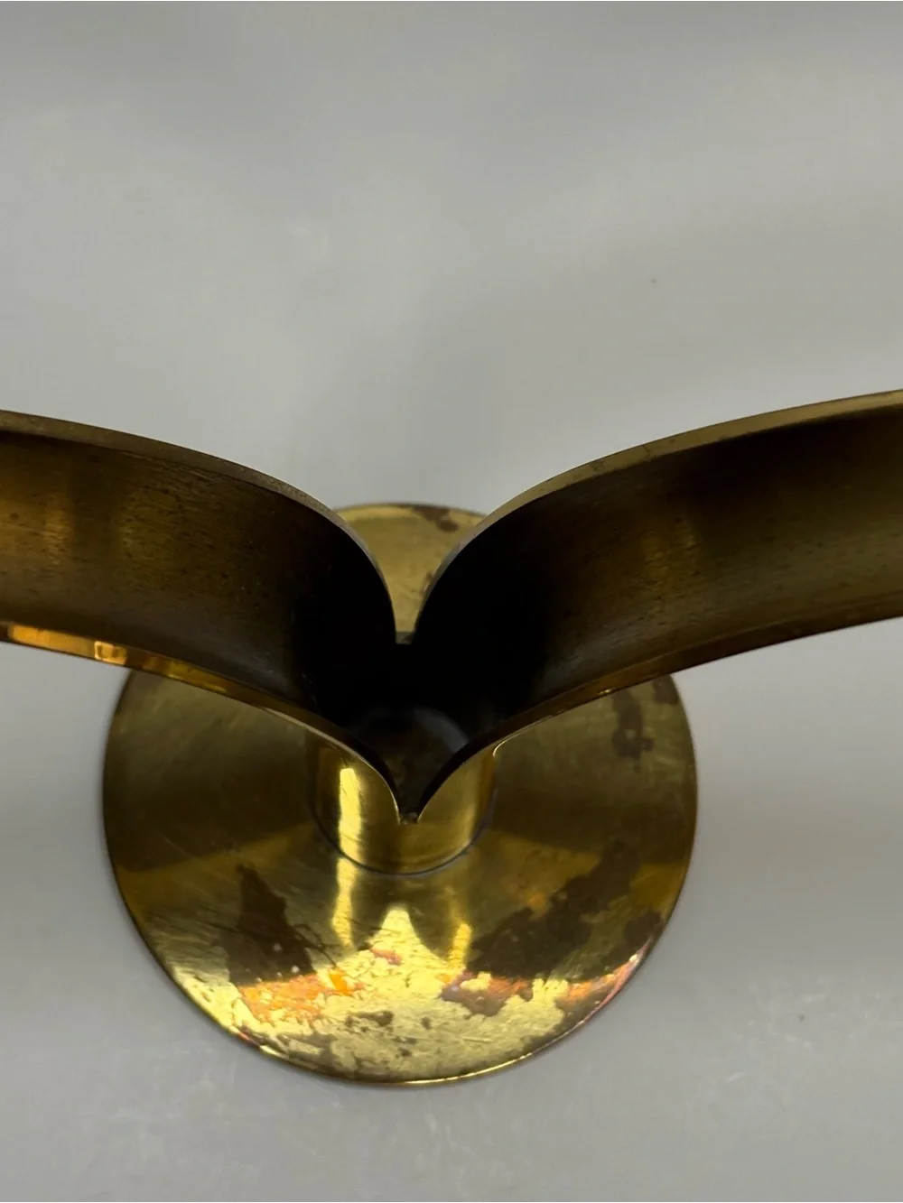 Ystad-Metall Vintage Candle Stick Holder Made In Sweden Brass Pair